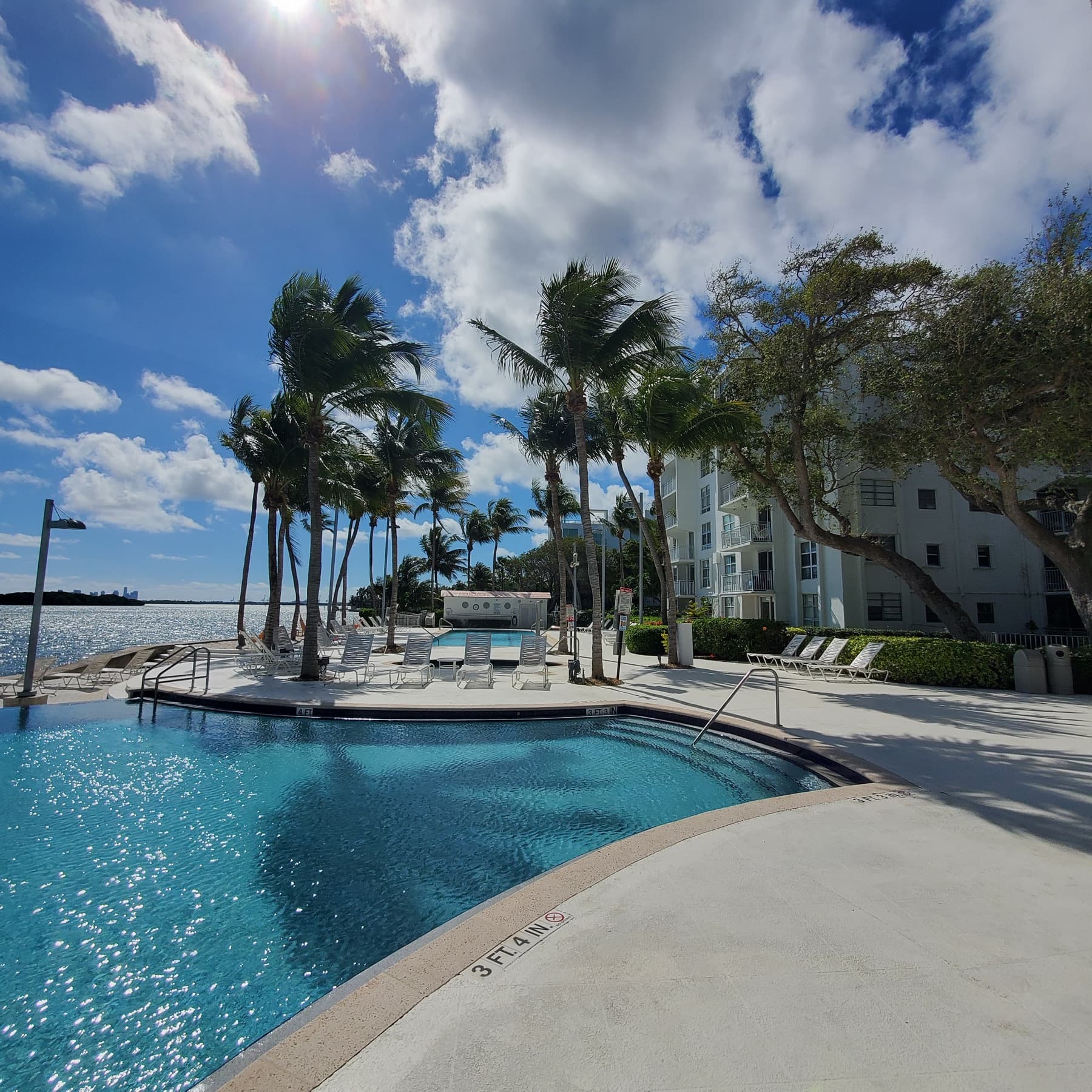 Infinity-edge pool overlooking Biscayne Bay